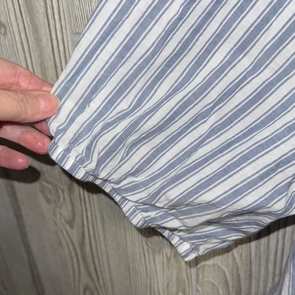 Torrid Light Blue and White Striped Blouse - Picture 4 of 6